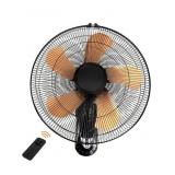 Wall Mount Fan, 16", Black with Gold Blades, Remo