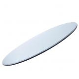 1/4x24x48" Oval Polished Edge Glass Table Top - T