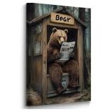 2 Ct. Wall Art/Frame Lot - Approx 16x23" Bear Out