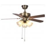 TWLITE 42" Indoor Ceiling Fan with Pull Chain and