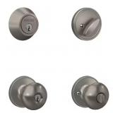 3 Ct. Door Lock/Handle/Knob Lot in Similar Finish
