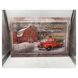 Christmas Season Wall Art Canvas - Approx. 24x36"
