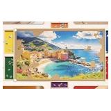 Rotating Puzzle Board with Drawers - Wooden, 34.25