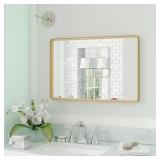 Brushed Gold Mirror, 24" x 36", Model:HMHD-22M11
