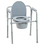 Drive Medical Folding Commode, Supports Up to 350