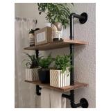 Industrial Pipe Shelving With Towel Bar - 29x0x24"
