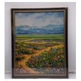 Framed Wall Art  - Meandering Path - Frame-Black/G