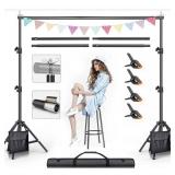 Backdrop Stand 7.5x10 Ft. Adjustable - Black with