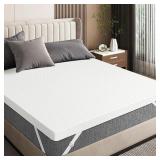 Mega Support Memory Foam Mattress Topper, King Siz