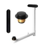 Slotted Overflow Bath Drain with Toe-Tap Stopper -