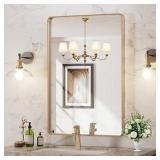 Brushed Gold Mirror, 24" x 36", Model:HMHD-22M11