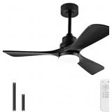 52" Outdoor Ceiling Fan with Lights and Remote, 3