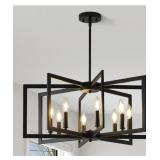 Miaybph Black Chandelier for Dining Room, 8 Light