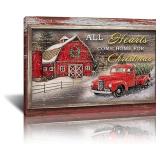 Christmas Season Wall Art Canvas - Approx. 24x36"