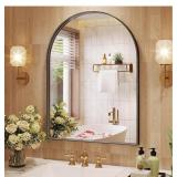 JIINGYO Arch Mirror, Approx. 24" x 32", Black