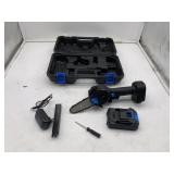 Brookstone Mini Electric Chainsaw - Cordless, Blac