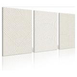 Baccone Abstract Beige Wall Art, Approx. 24" x 36