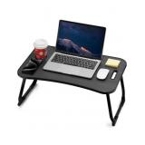 Laptop Bed Desk, Foldable, Portable, Tablet Slot a