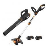 Worx 12" String Trimmer and Blower Combo - Batter