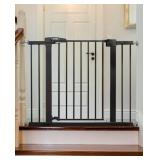 Babelio Baby Gate, Color Black, 40"W x 30"H, Pre