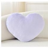 2 Ct. Petrella Heart Pillow, Purple, Approx 19" x