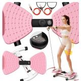 Waist Twister Machine, 300 Lb Capacity,  Red Pull