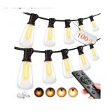 LED Outdoor String Patio Lights-100Ft, With Remote