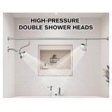 2Ct. Shower Lot - Dual Chrome Shower Head and Rod,