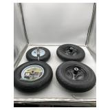 4 Ct. Riding Mower/Barrow Tire Lot - 4.00-6 2 Ply,