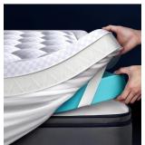 Biteany 2in1 Memory Foam Mattress Topper - 5" Que
