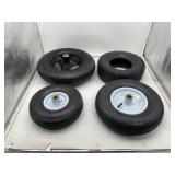 4 Ct. Riding Mower/Barrow Tire Lot - 4.00-6 2 Ply,