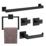 5 Piece Bathroom Hardware Accessories Set, Matte B