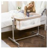 Baby Bassinet Bedside Sleeper, 3-in-1 Rocking Bass