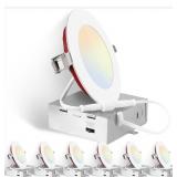 6 Pack of Vation Lighting Dimmable Recessed Lights