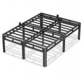 24" King Metal Bed Frame, Round Corner Legs, 75.5