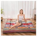 Bohemian Retro Floor Mattress Vintage Floral Japan