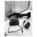 Brookstone Mini Electric Cordless Chainsaw 7pc Set