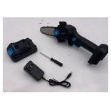 Brookstone Mini Electric Cordless Chainsaw 7pc Set