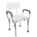 Vaunn Medical Deluxe Shower Chair, 350 Lb. Capacit