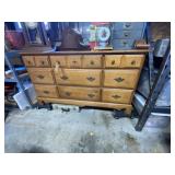 Dresser w/Mirror 9-Drawer - 56"L x 18"W x 31"H
