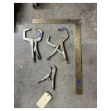 4 Pcs - Vise Grips - C Clamps - Square