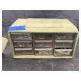 9-Drawer Nut/Bolt Bin w/Contents