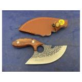 Husky Japanese Ulu w/Leather Sheath