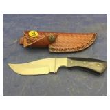 Fixed Blade Knife w/Leather Sheath