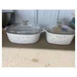2 Corningware Casserole Dishes w/Lids