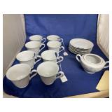 Cups - Saucers - Sugar Bowl
