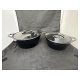 2 Pcs - Corning Ware Stone Ware w/Lids