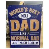 Metal Single Sided Sign "World