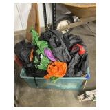 Halloween Inflatables in Plastic Bin