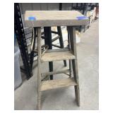 Wooden Step Stool - 26" - 3 Steps - AS IS